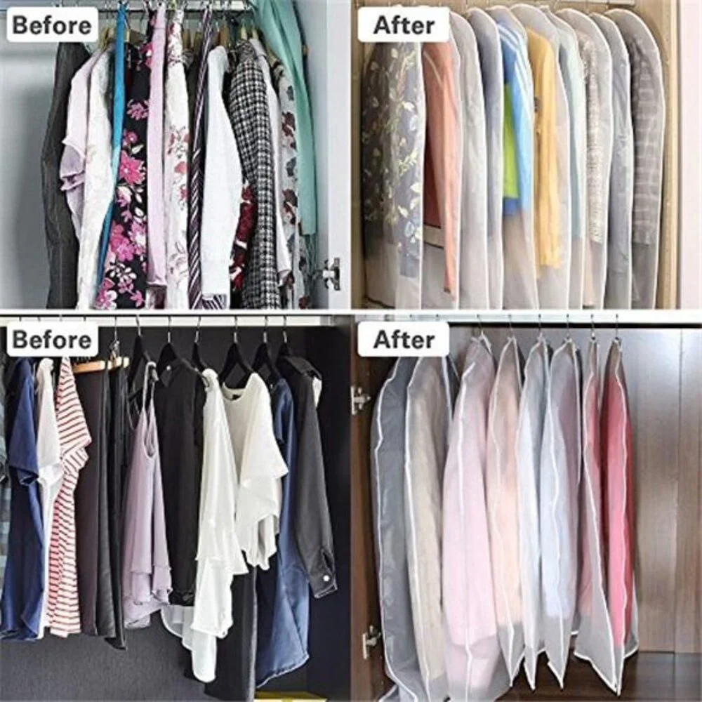 Garment Bags Set of 5 Suit Covers Clothes Storage Travel Closet Organizer 33 Inc